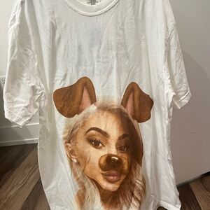 Comfort Colors White T-Shirt with Dog Face Design